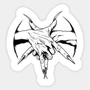 Baphomet Hand Sign Sticker